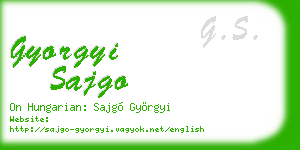 gyorgyi sajgo business card