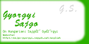 gyorgyi sajgo business card